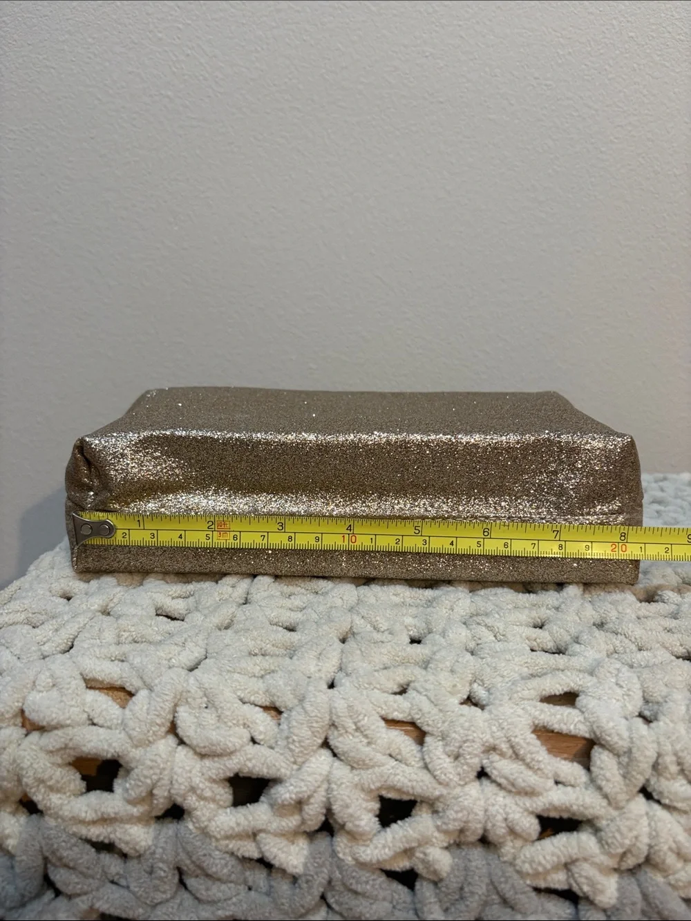 Lancome Glitter Zip Cosmetic Pouch - Gold - Picture 9 of 12